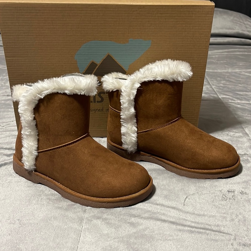 Vegan Suede/Faux Fur Ankle Boots